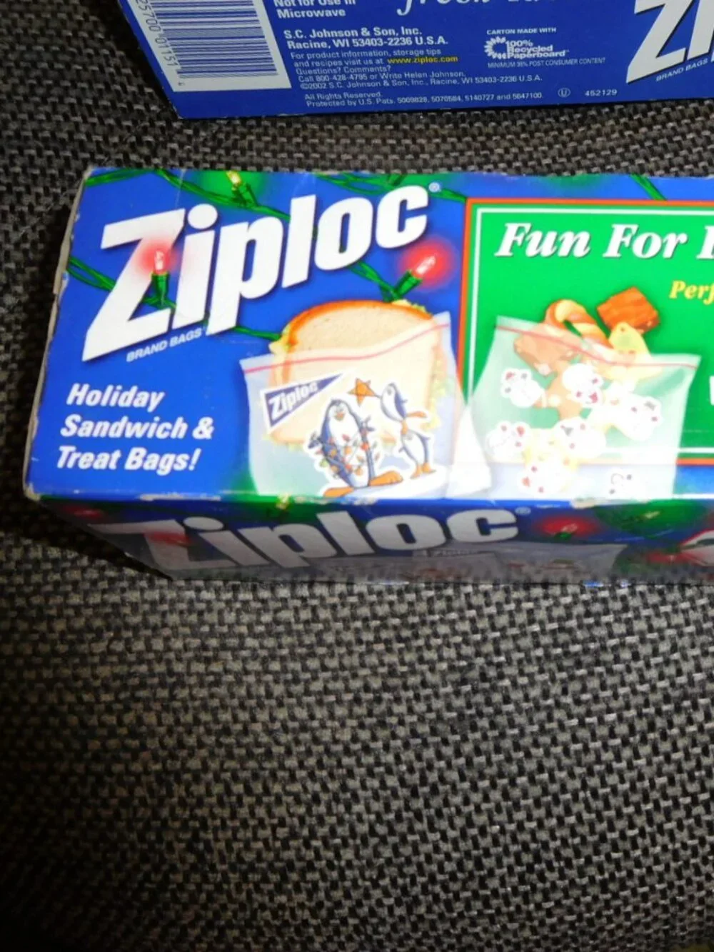 Vintage Ziploc Holiday Bags Treats Cookies Christmas Three Designs NOS Santa